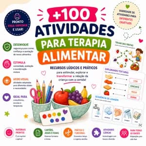 Capa do produto com mais de 100 atividades para seletividade alimentar